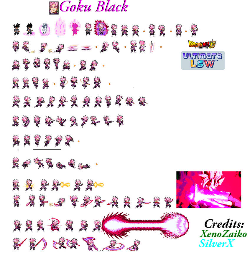 Goku Black Super Saiyajin Rose ULSW Sprite by XenoZaiko on DeviantArt