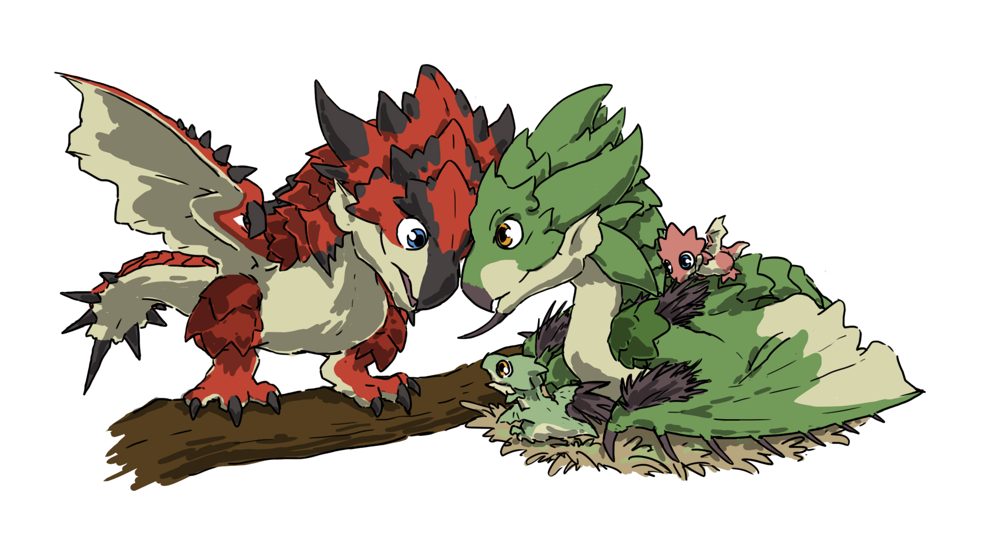 Baby Rathlos Rathalos And Rathian Mating