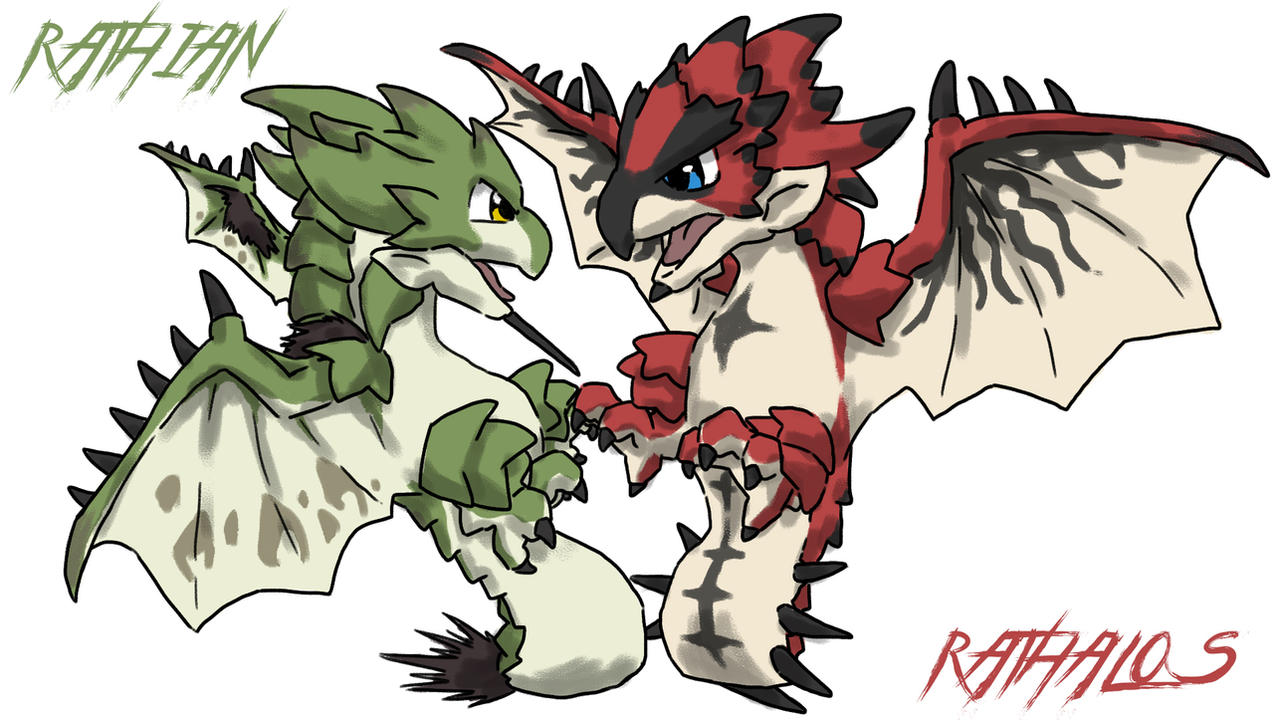 rathalos and rathian by blacknirrow on DeviantArt