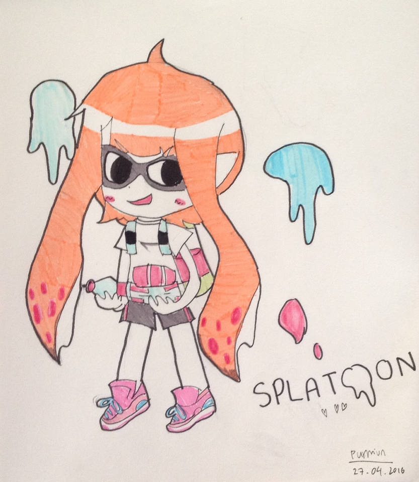 SPLATOON! Ink girl by purirun on DeviantArt