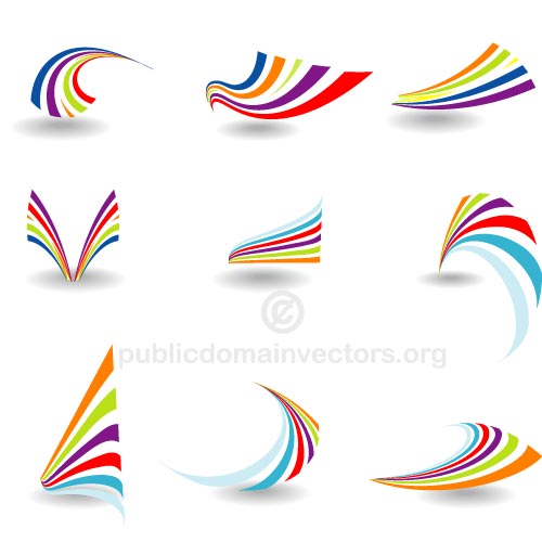 Logotype elements vector set public domain