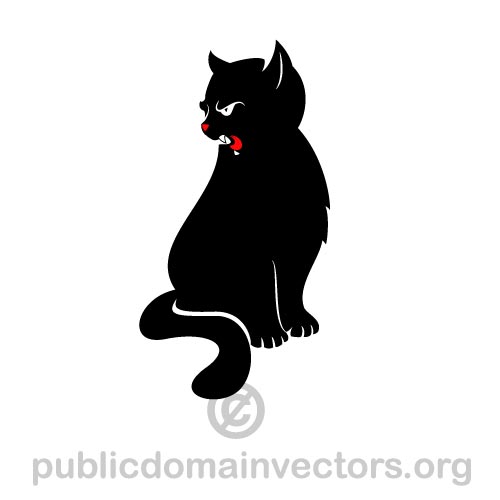 Cat illustration in public domain