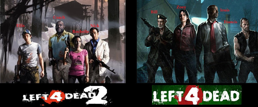 Lfd Characters left 4 dead characters by LeDarkWolf on DeviantArt