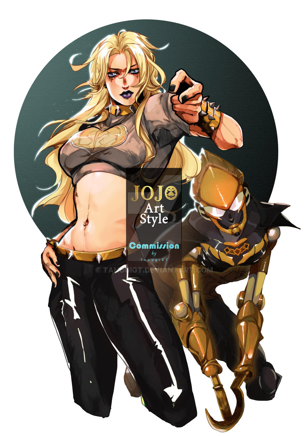 Jem Arts - Jojo part 3 artstyle commission with stand🥰