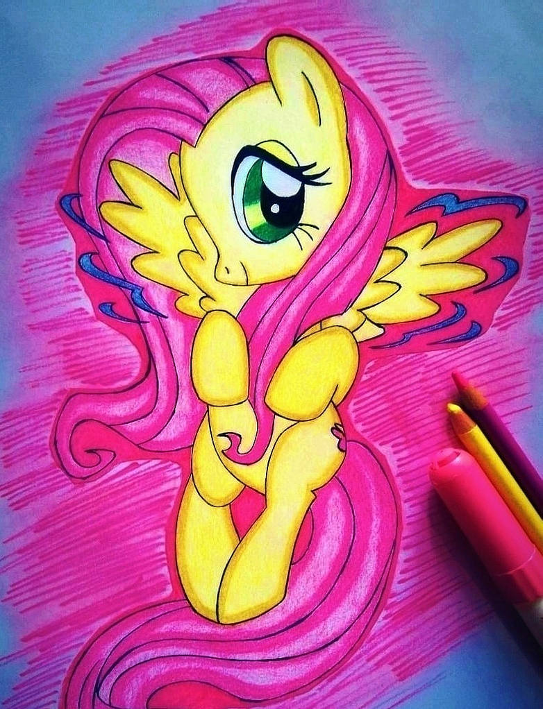 Fluttershy drawing by AlberdiArt on DeviantArt