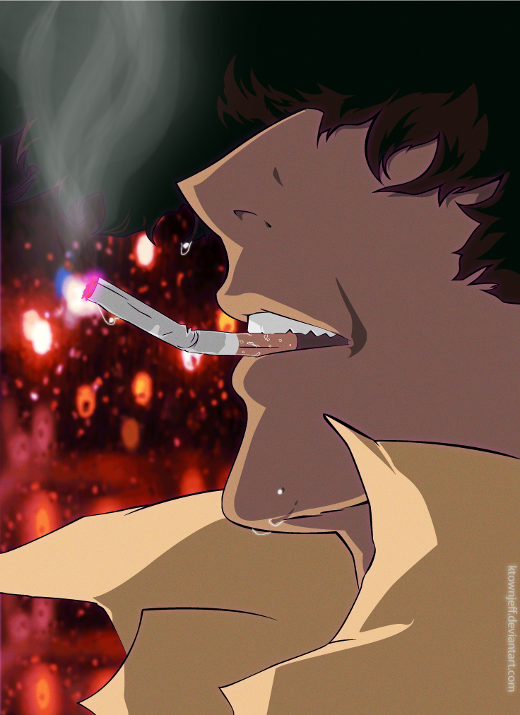 spike spiegel cigarette Anime cowboy bebop boys smoking cigarettes Custom Gaming Mat Desk Inspired by the neo spike spiegel cigarette If you