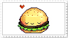 I love burgers Stamp