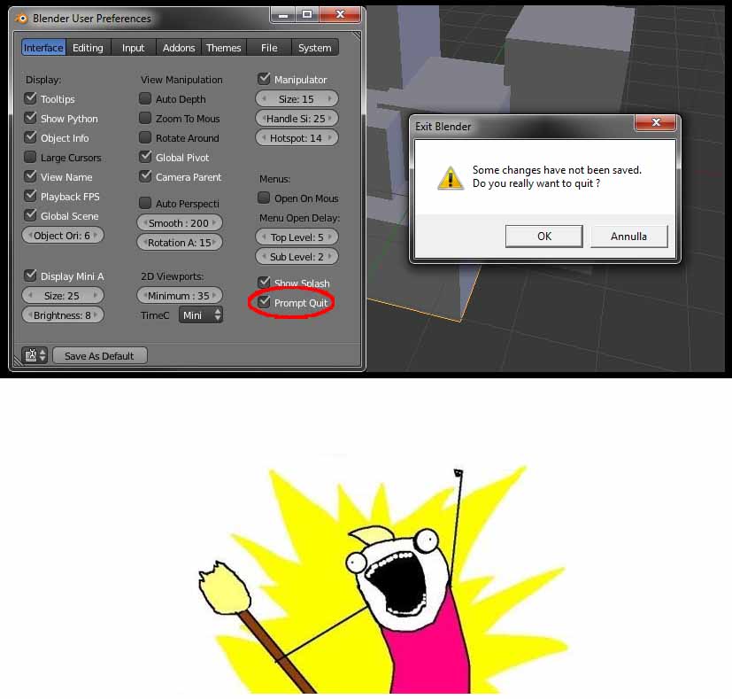 Quit Blender? are you sure????