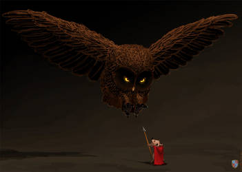 Mouse vs Owl by LouisDecrevel