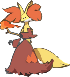 Delphox vector