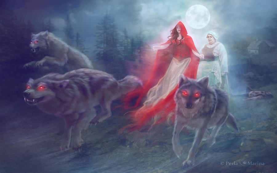 Little Red and her Grandmother by PerlaMarina Little Red and her Grandmother by PerlaMarina