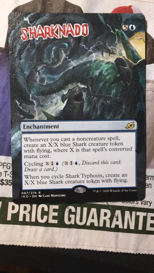 sharknado mtg card Shark Storm! Whenever you cast a noncreature spell Brossard - Sharknado! Cyclonic Rift,