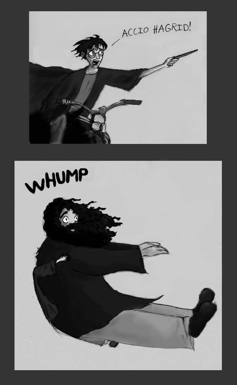 Shaded Accio Hagrid