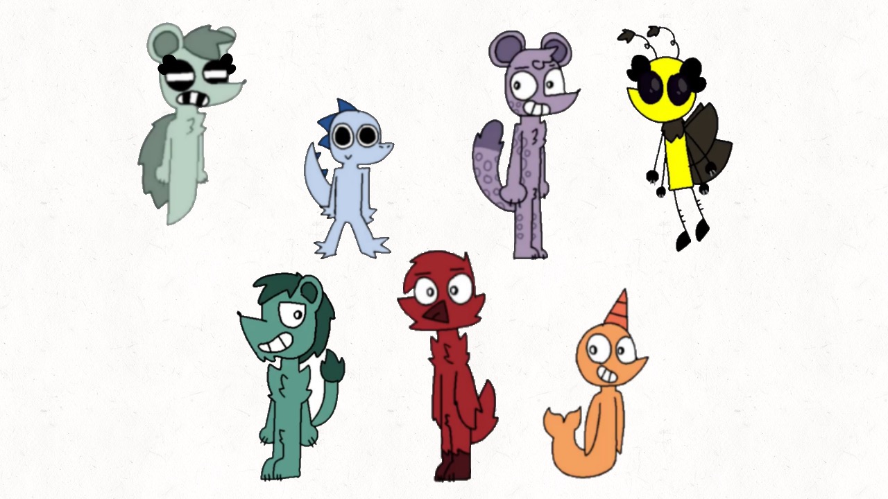 Alphabet Lore characters as animals by kendallannnguyen on DeviantArt
