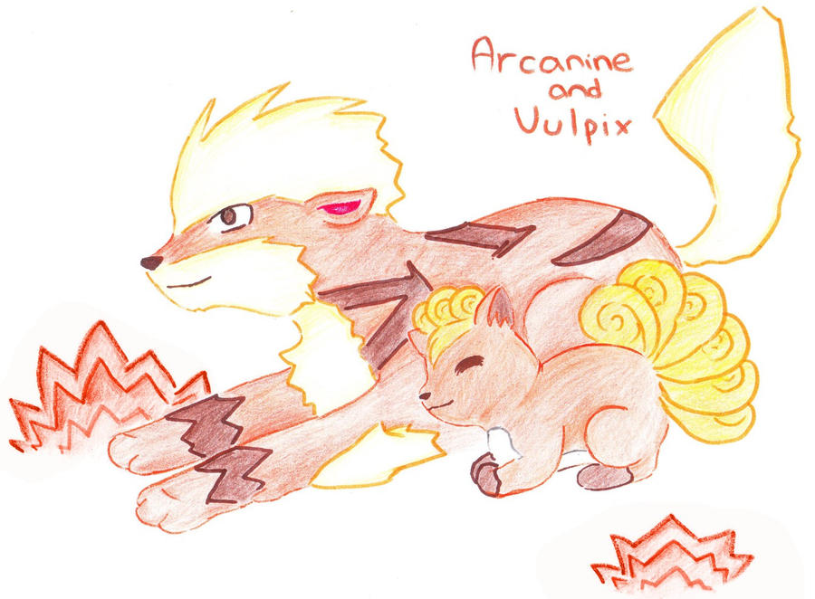 Arcanine and Vulpix