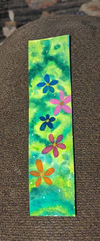 cosmic flowers bookmark 