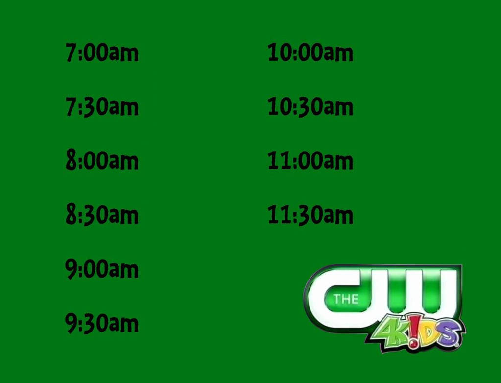 CW4kids Weekly Line Up (TEMPLATE) by Magicalgirlfan77 on DeviantArt