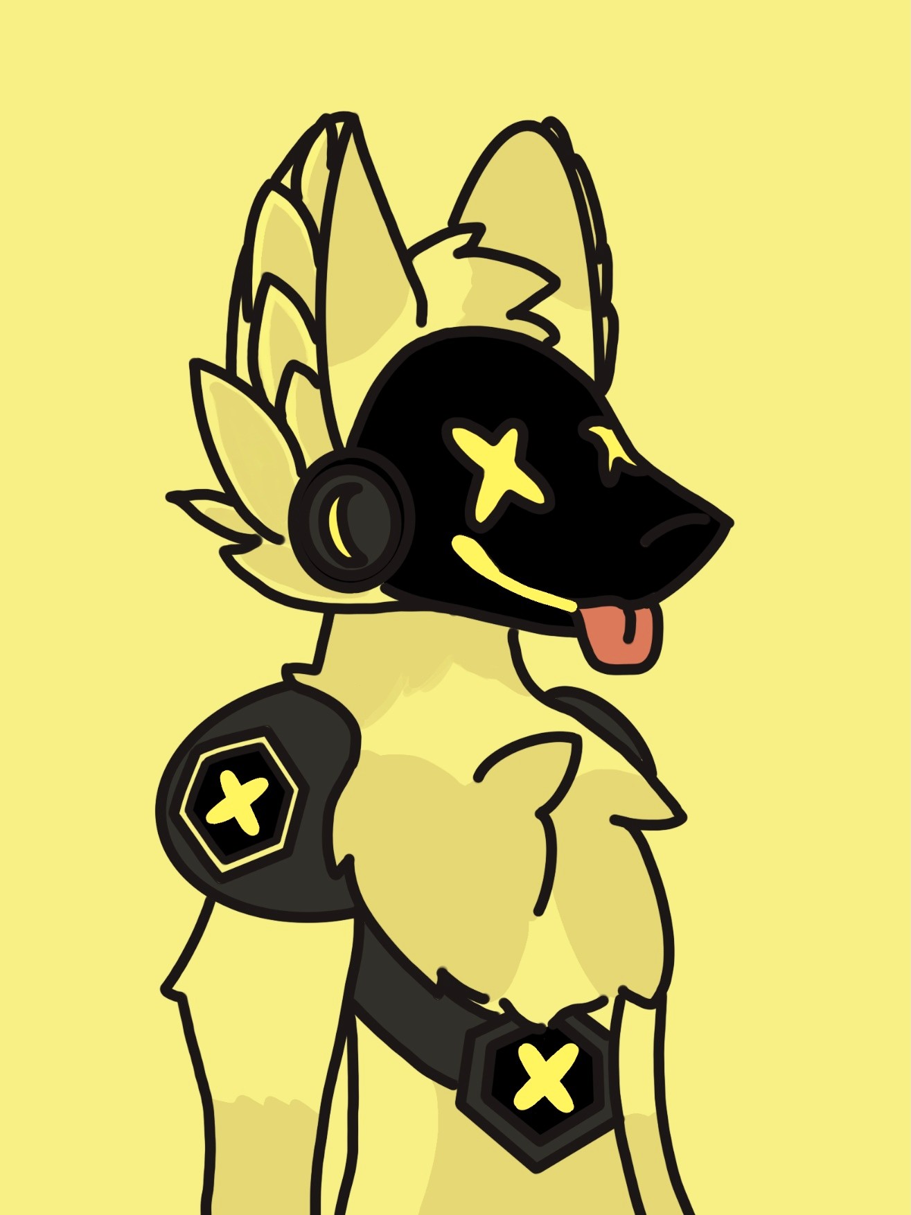 My friends Protogen fursona, Kyrosic OwO by CazGoFloof on DeviantArt