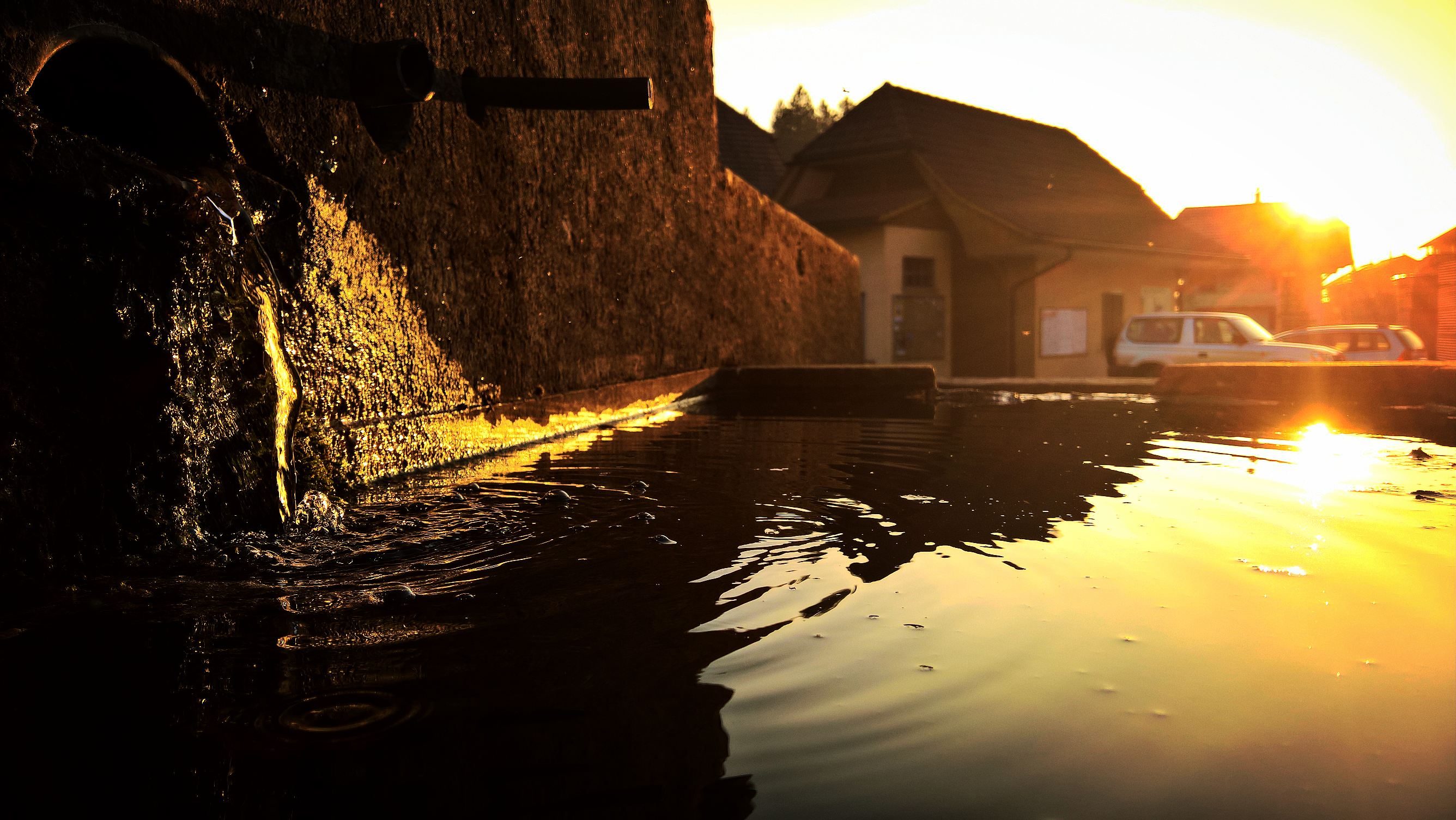 Sunset in Arni (Switzerland, Emmental)