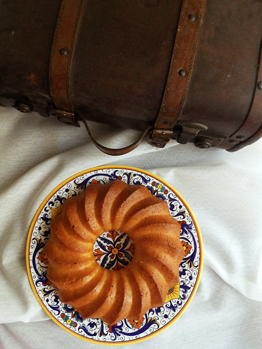 Violet ring shaped cake