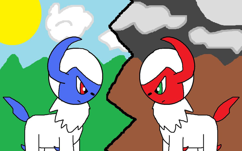 Absol Vs Shiny Absol by pokemonlpsfan on DeviantArt