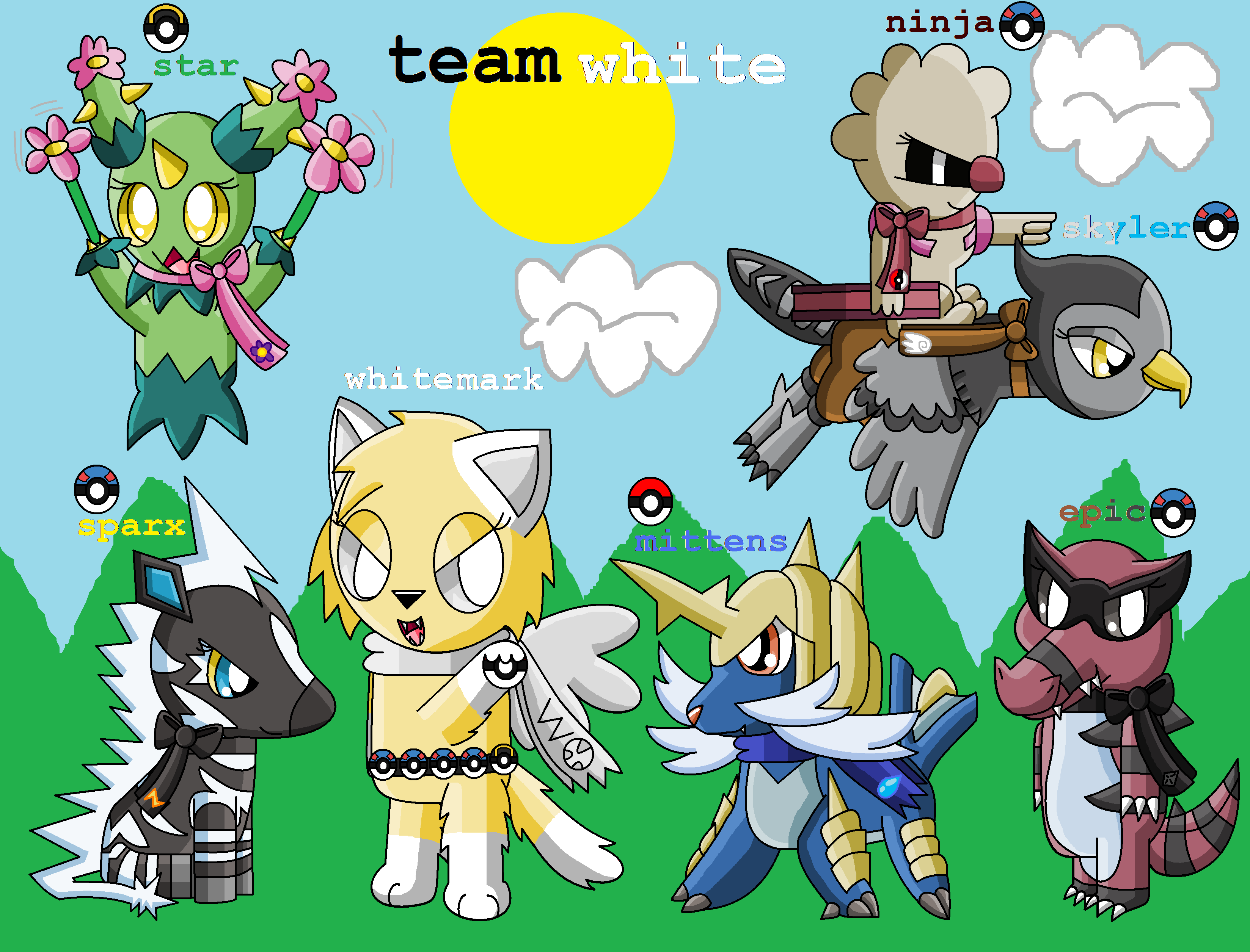 Pokemon White Team Fully Evolved by pokemonlpsfan on DeviantArt