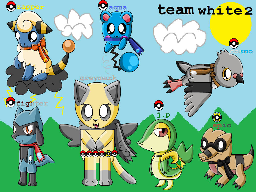 Pokemon White 2 Team Pre Evolved by pokemonlpsfan on DeviantArt