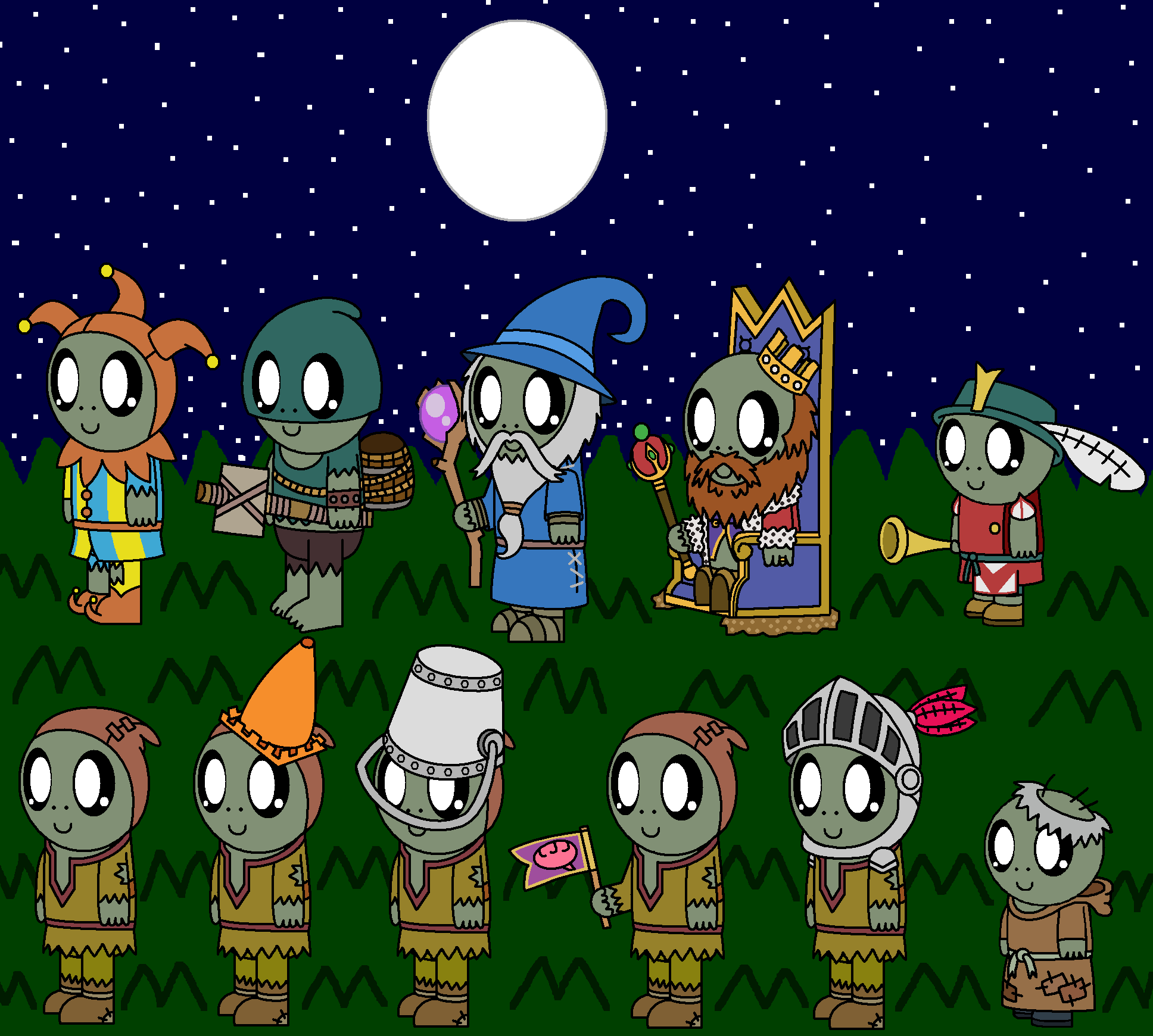 Jester Zombie  Plants vs zombies, Plant zombie, Zombie drawings