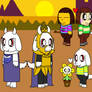 Undertale Goat Family + Frisk and Chara