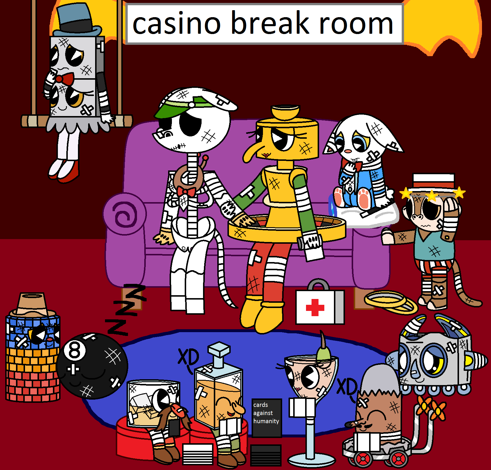 Cuphead Post Battle Recovery At The Casino by pokemonlpsfan on DeviantArt
