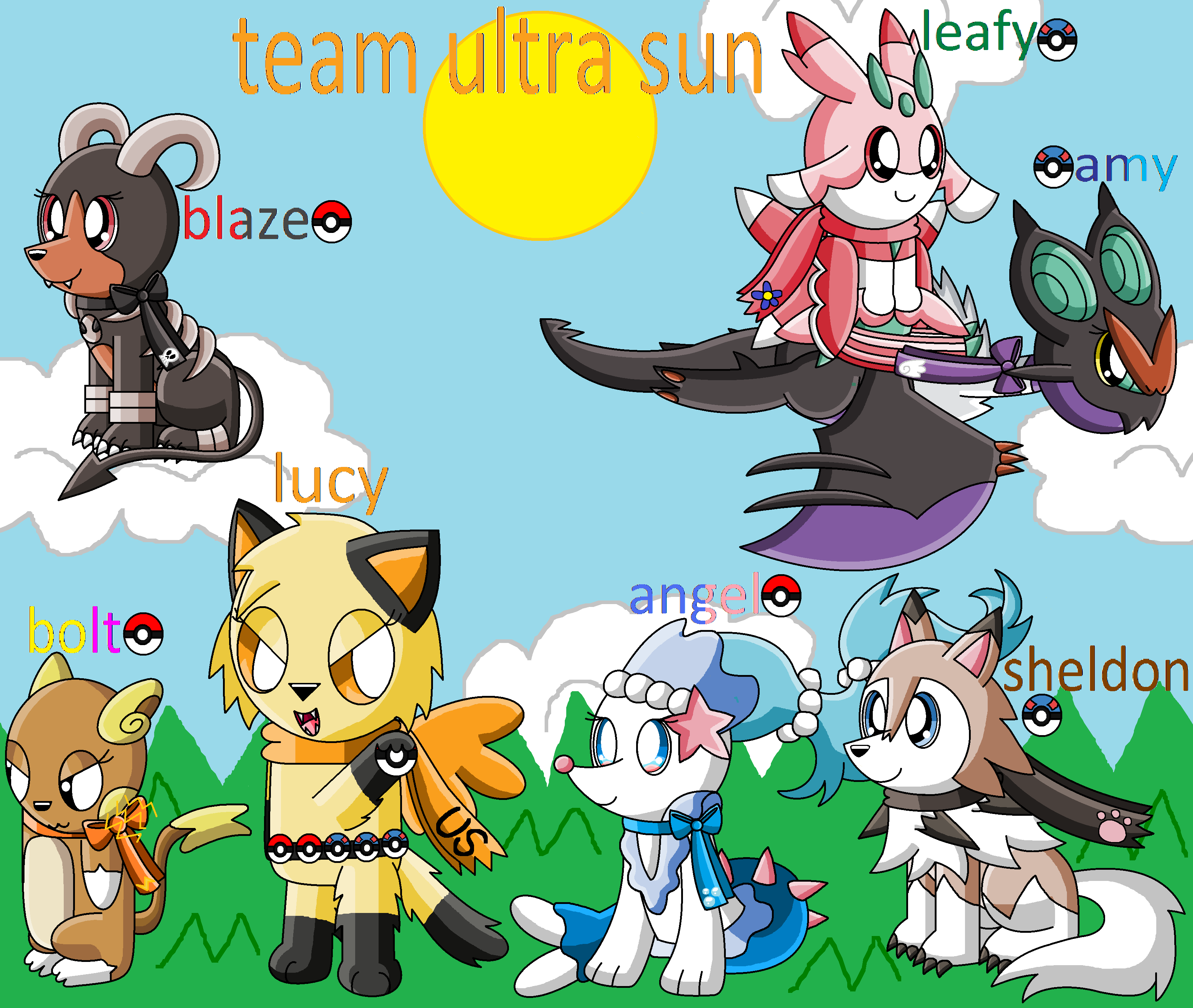 Pokemon Ultra Sun Team Fully Evolved by pokemonlpsfan on DeviantArt
