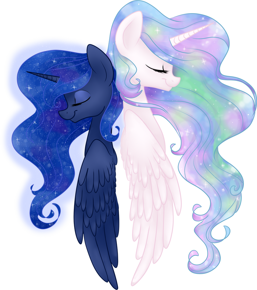Celestia and Luna by frostykat13