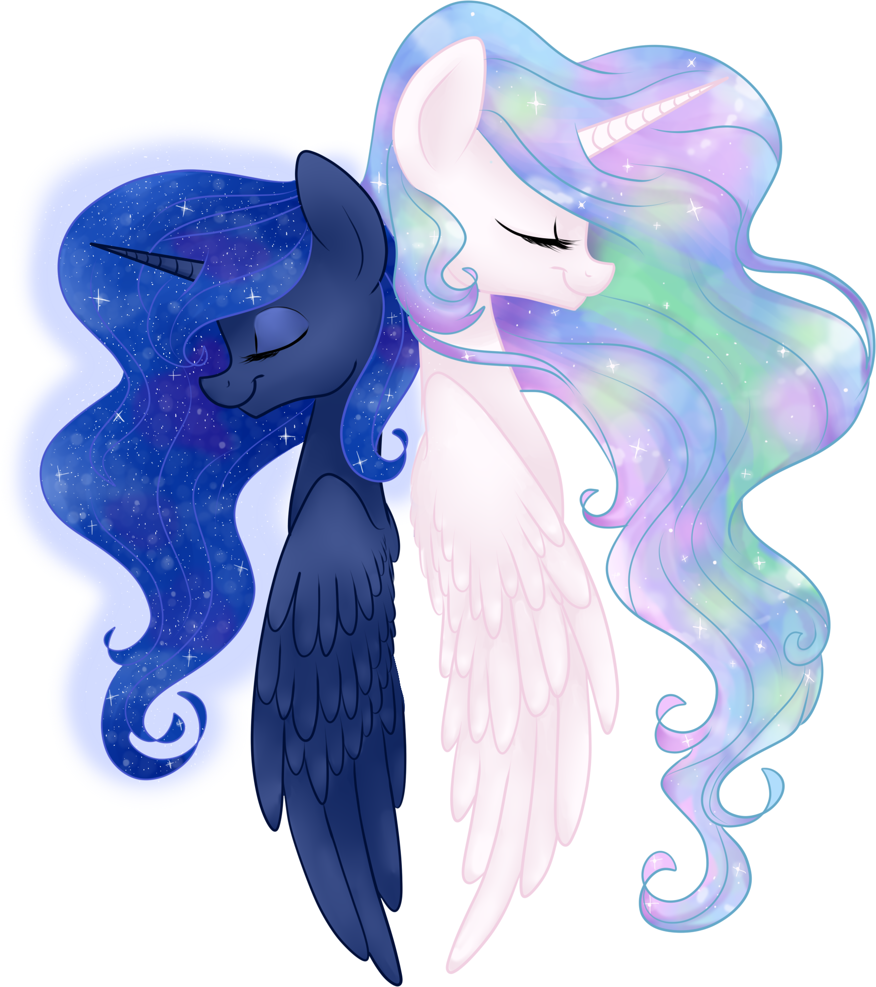 Celestia and Luna by frostykat13