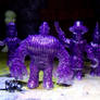 Purple glitter in clear resin.