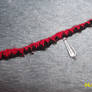 Black and Red zigzag choker