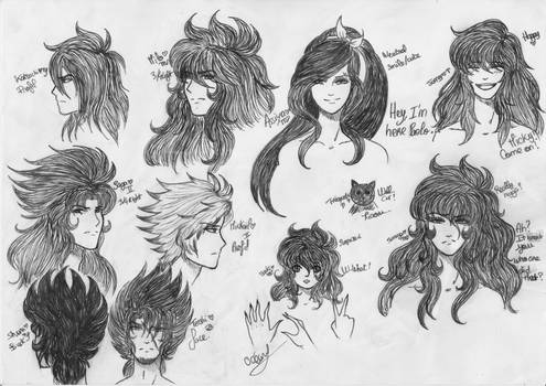 OC's Saint Seiya and Golds Saints Sketchs~