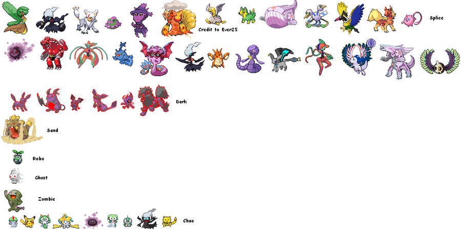 Splices All My splices and Types by RaltsSketcher on DeviantArt