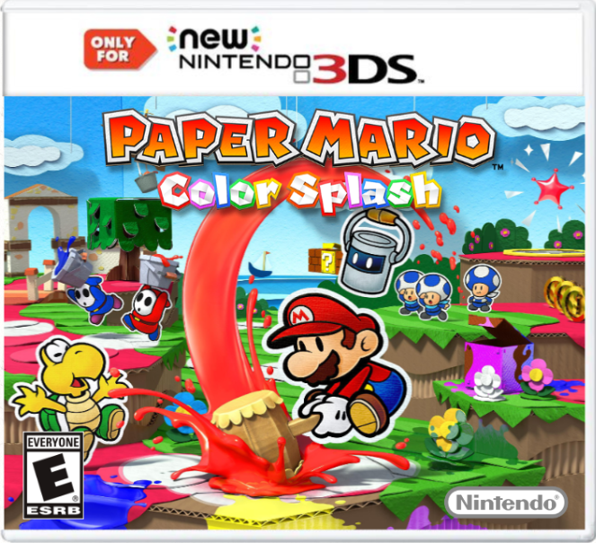 Paper Mario Anything Paper Mario Color Splash New 3DS Custom Cover by DC2023 on DeviantArt