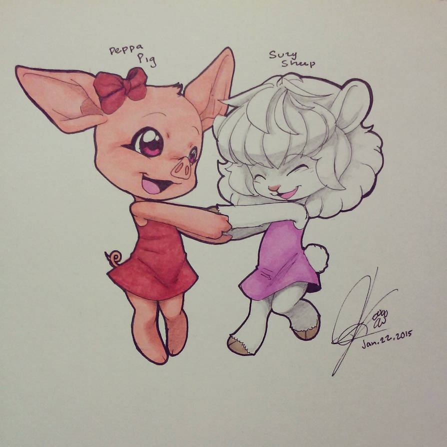 .: Peppa Pig + Suzy Sheep :. by CyanAtlas on DeviantArt .: Peppa Pig + Suzy Sheep :. by CyanAtlas on DeviantArt