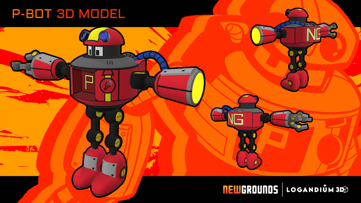 P BOT Newgrounds 3D Model By LogandiumArt On DeviantArt p-bot-newgrounds-3d-model-by-logandiumart-on-deviantart