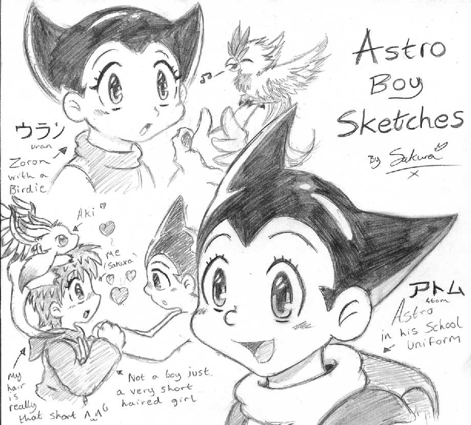 Astro,Zoron,Aki and me sketch