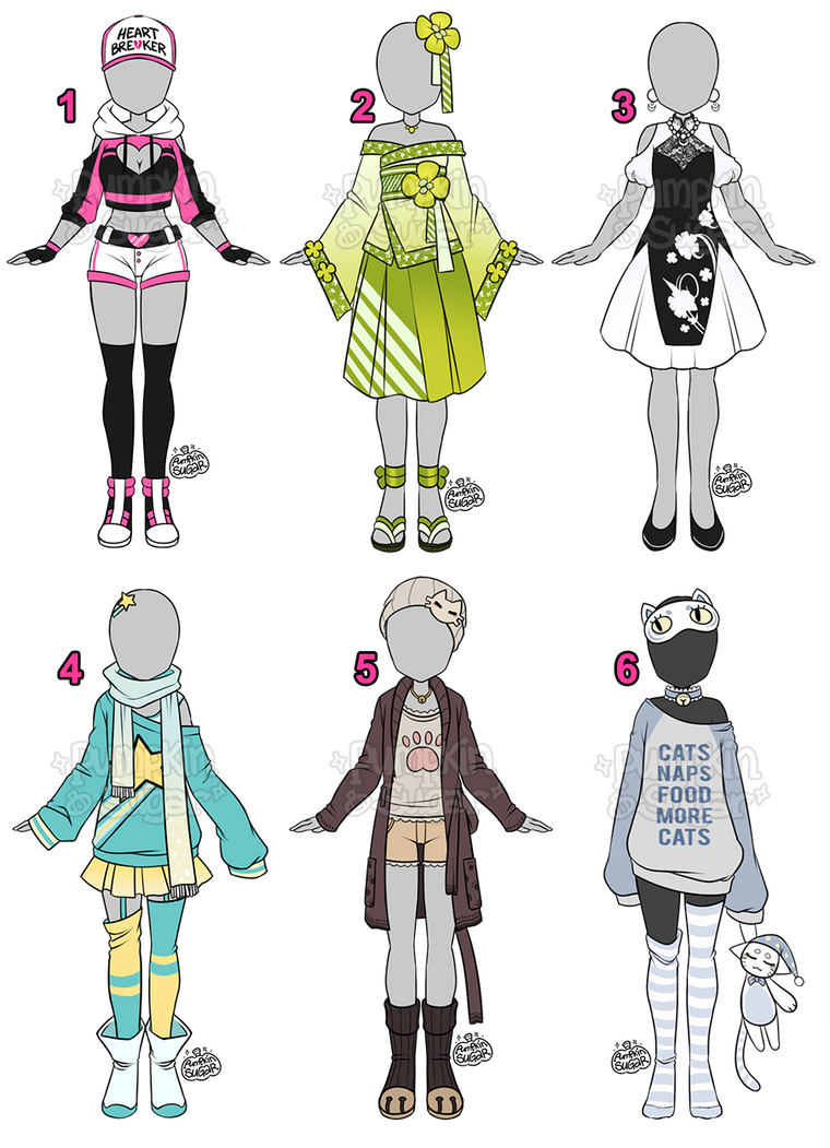 Outfit Adopts II [CLOSED] by PumpkinSugar on DeviantArt