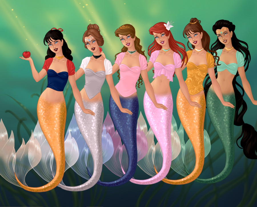 Disney Princesses Snow White, Cinderella, and Ariel Iron On Transfer #14 –  Divine Bovinity Design