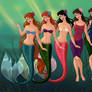 Queen Athena,Ariel,Melody,Cordelia and Athena