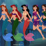 Queen Athena,Ariel,Melody,Cordelia and Athena