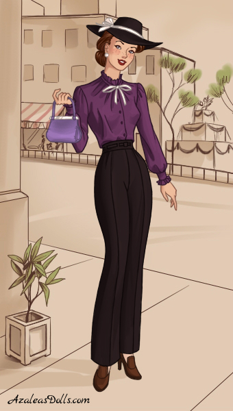 Josephine in 1940s Causal Formal Attire