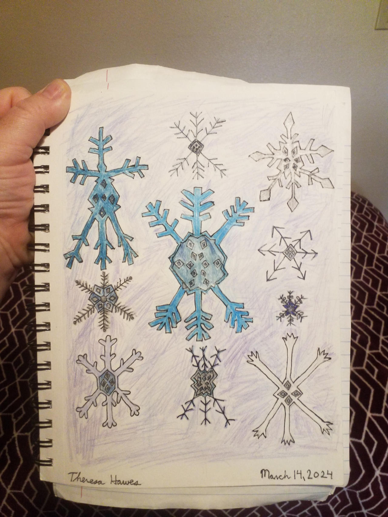 Group of snowflakes