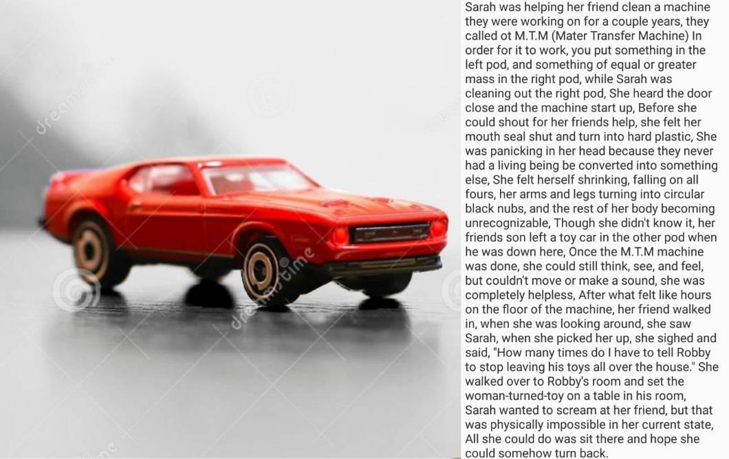 The M.T.M (woman to toy car) Inanimate tf by MysteryMan810 on DeviantArt