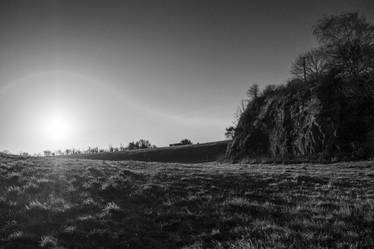 Cliff face bw