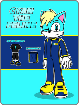 Cyan The Feline Speedster (OC Reference)